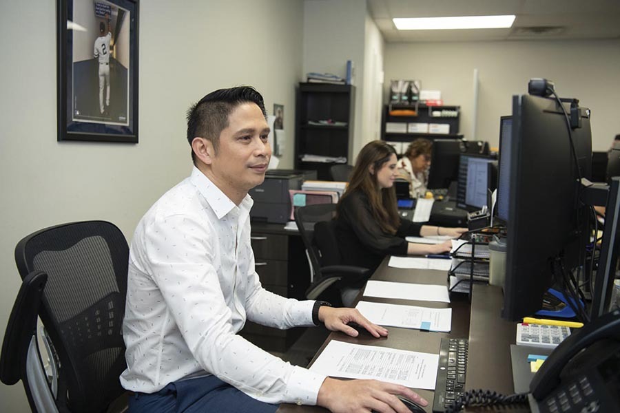 NYC CPA team managing small business bookkeeping and financial records at Miller & Company LLP office